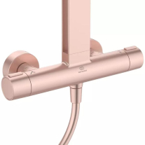  Coloană de duș Ideal Standard Ceratherm Alu+, cu baterie termostatată, rose satinat